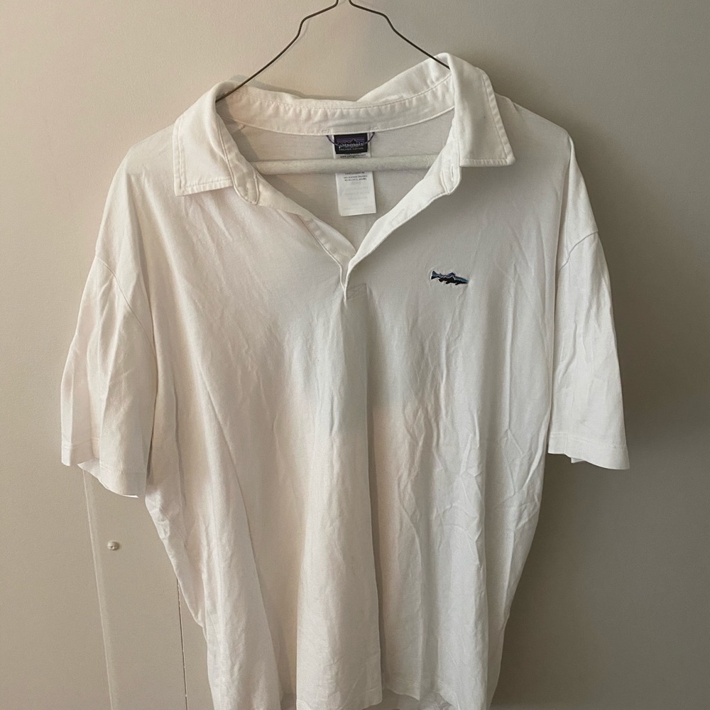 White Large Patagonia Polo